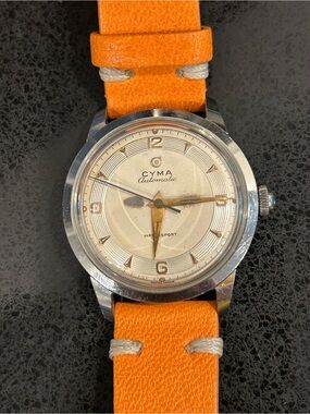 CYMA Watersport vintage automatic watch, recently serviced. 36mm incl crown.